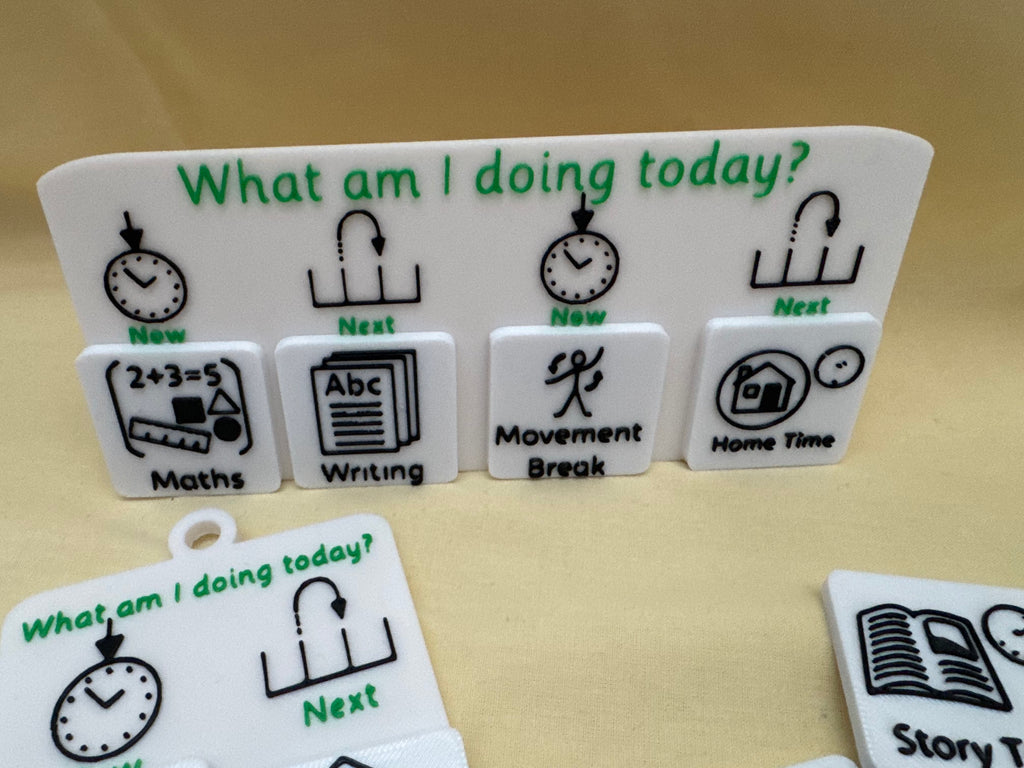 3D Printed Now and Next Visual Timetable Board with Magnetic Tiles | SEND Routine Board | Classroom and Home Visual Support