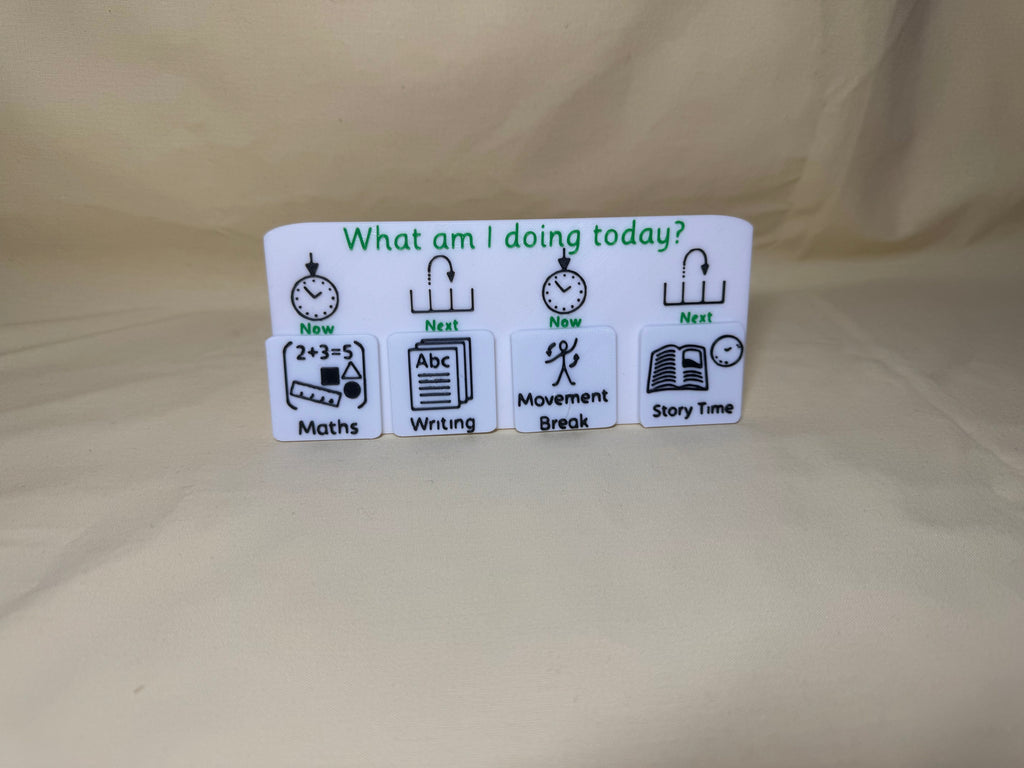 3D Printed Now and Next Visual Timetable Board with Magnetic Tiles | SEND Routine Board | Classroom and Home Visual Support