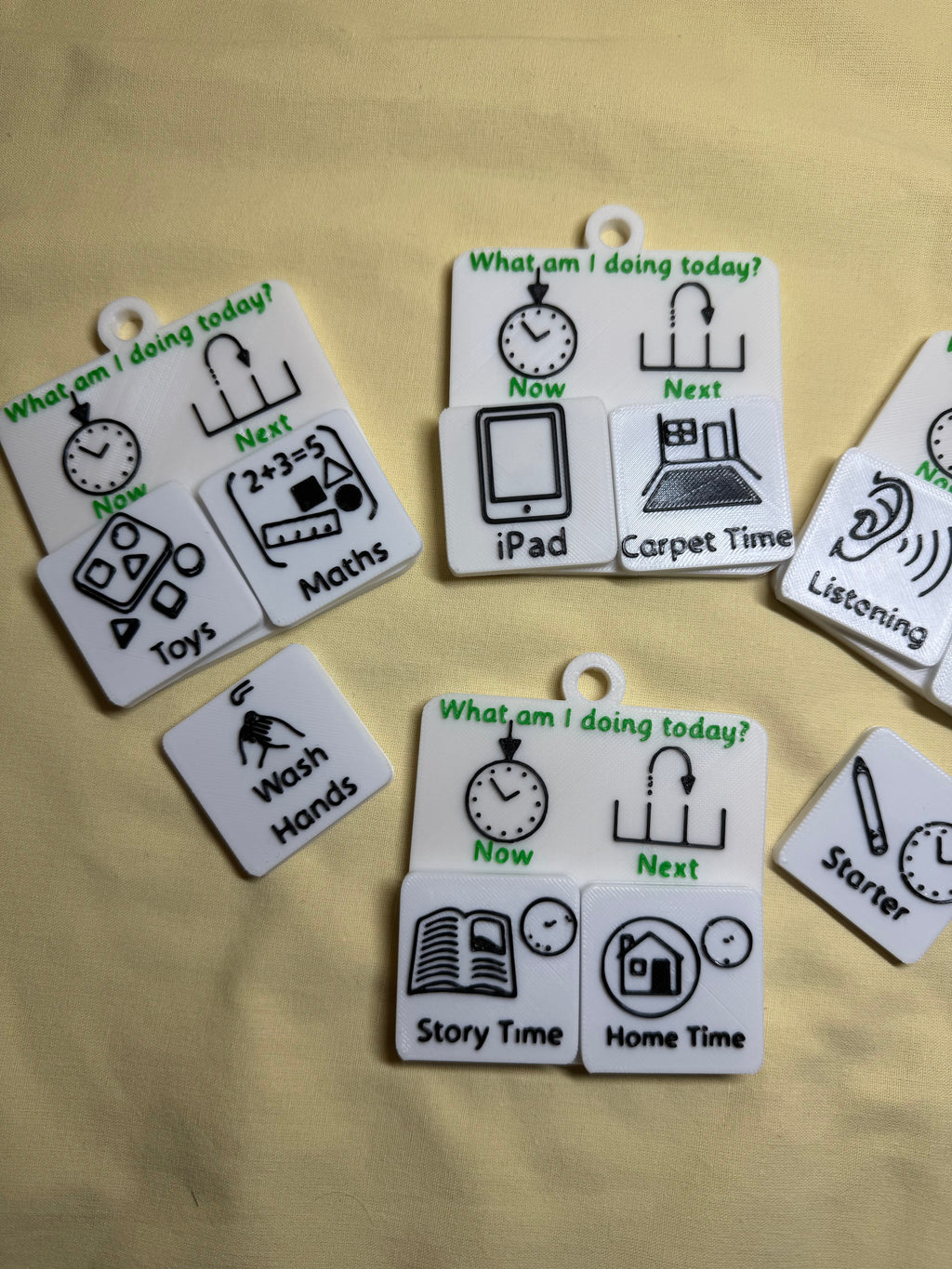 Wearable Now and Next Board with Magnetic Tiles | 3D Printed SEND Visual Timetable | Portable Routine Support