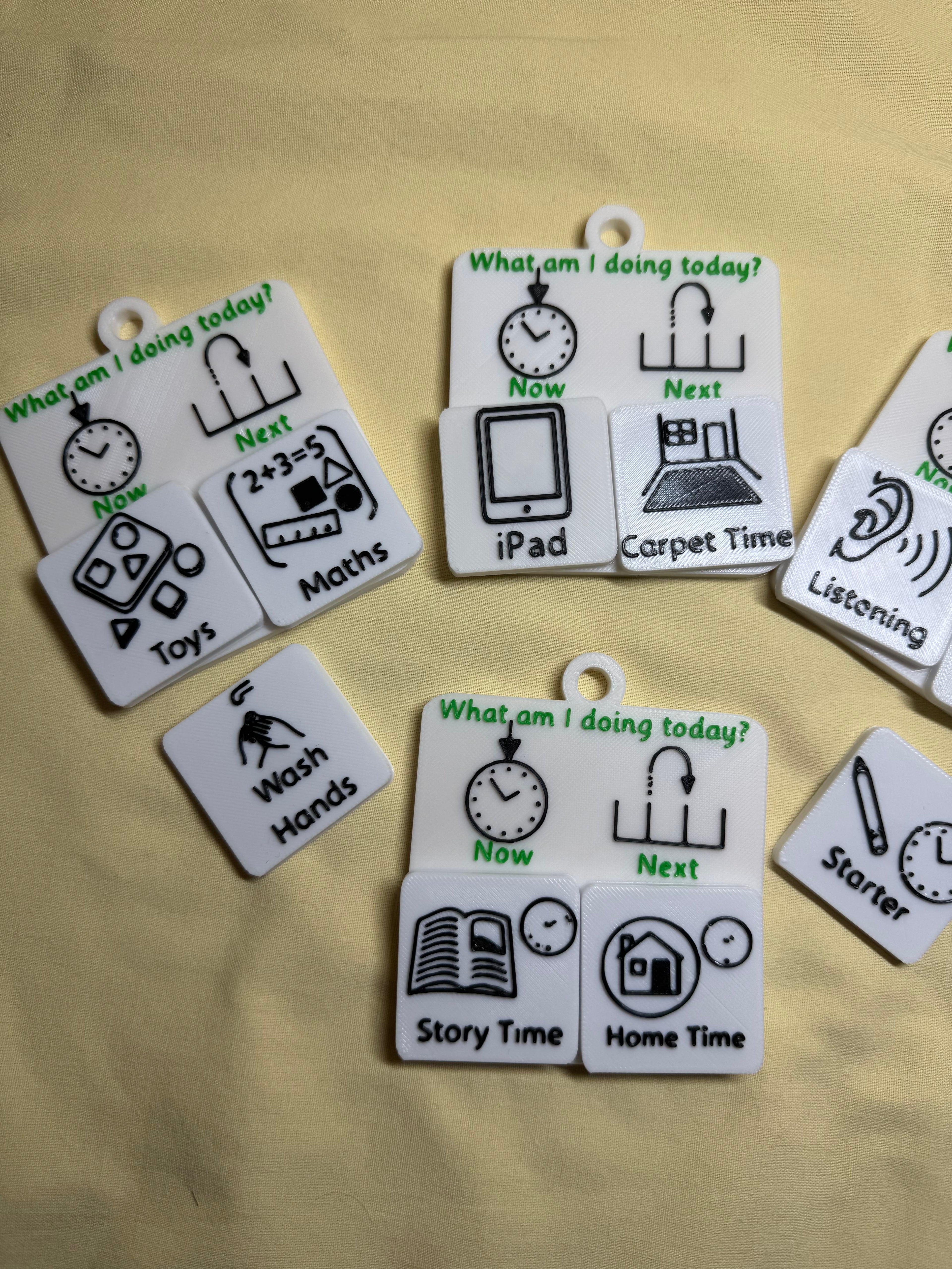 Wearable Now and Next Board with Magnetic Tiles | 3D Printed SEND Visual Timetable | Portable Routine Support