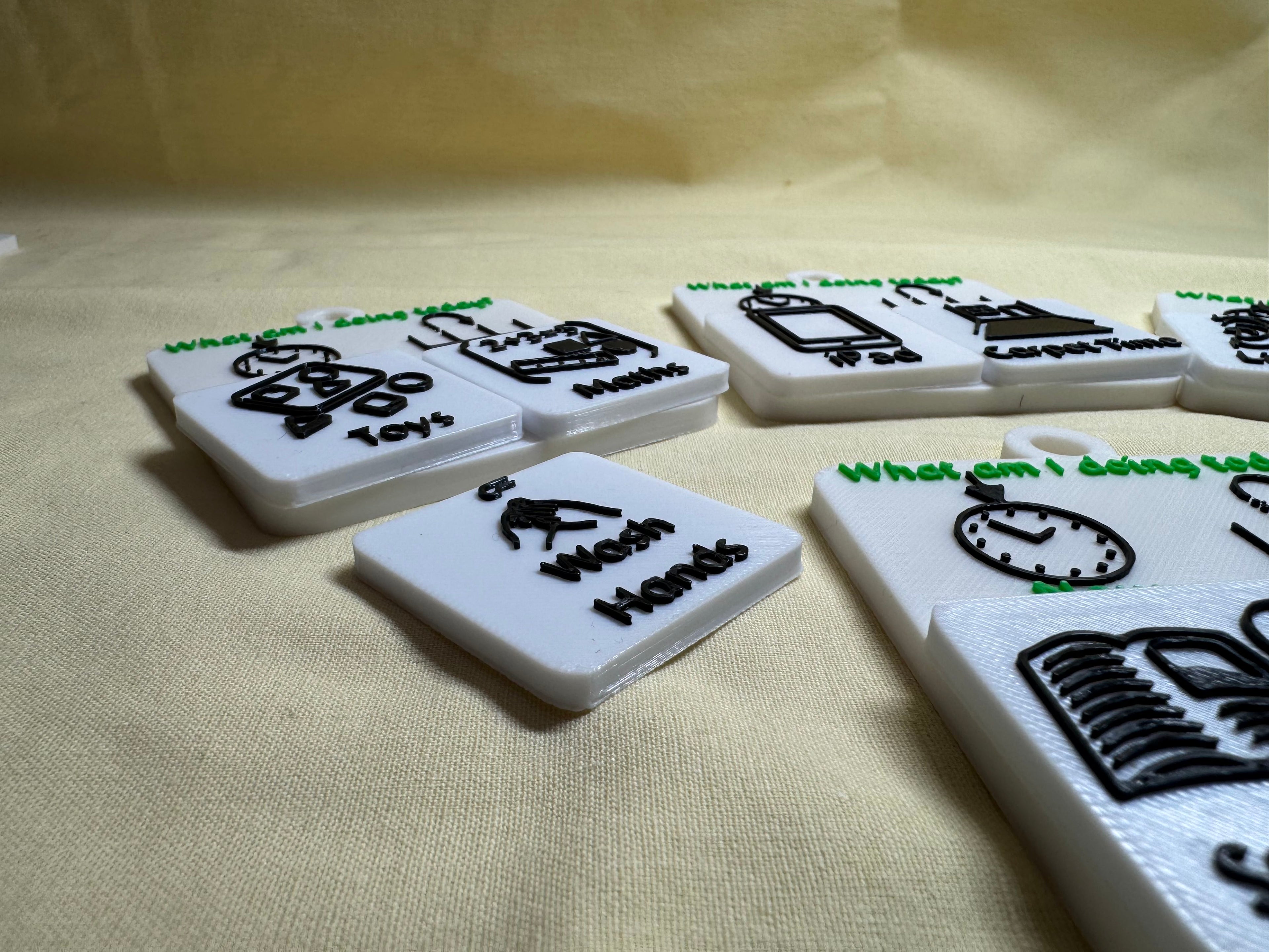 Wearable Now and Next Board with Magnetic Tiles | 3D Printed SEND Visual Timetable | Portable Routine Support