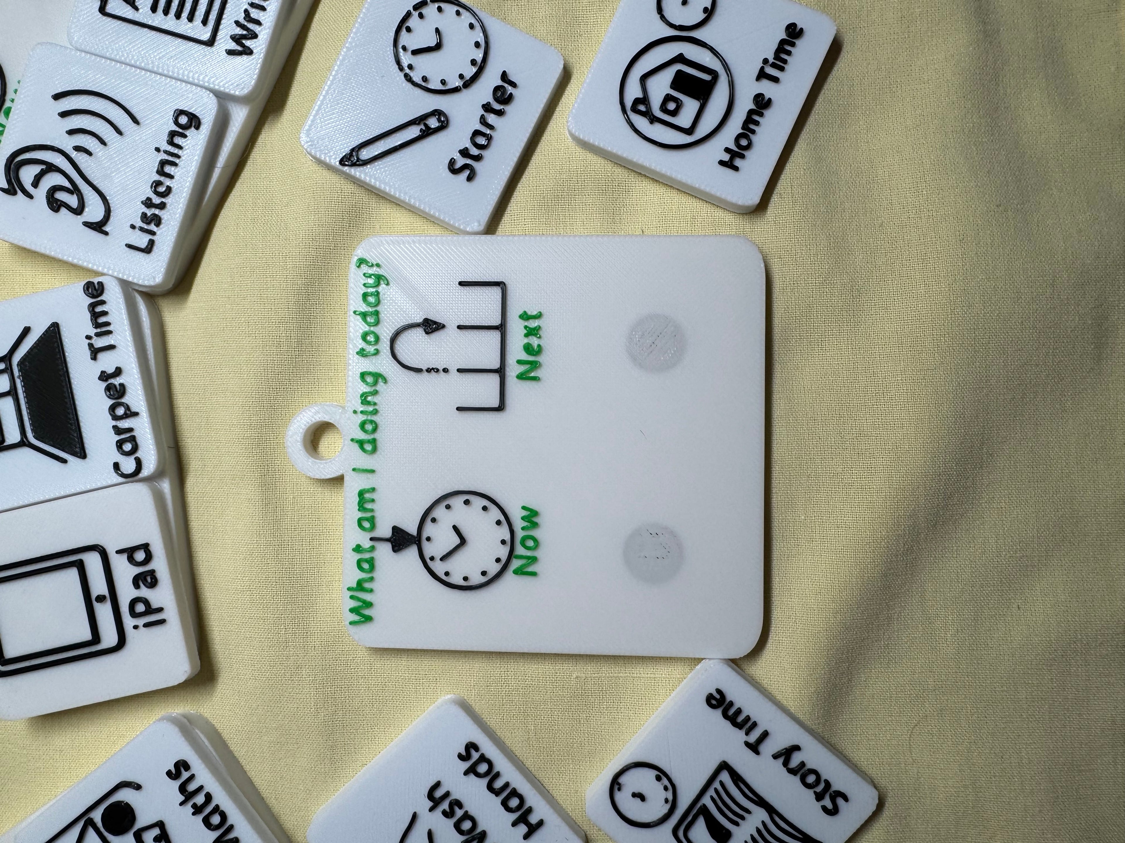 Wearable Now and Next Board with Magnetic Tiles | 3D Printed SEND Visual Timetable | Portable Routine Support