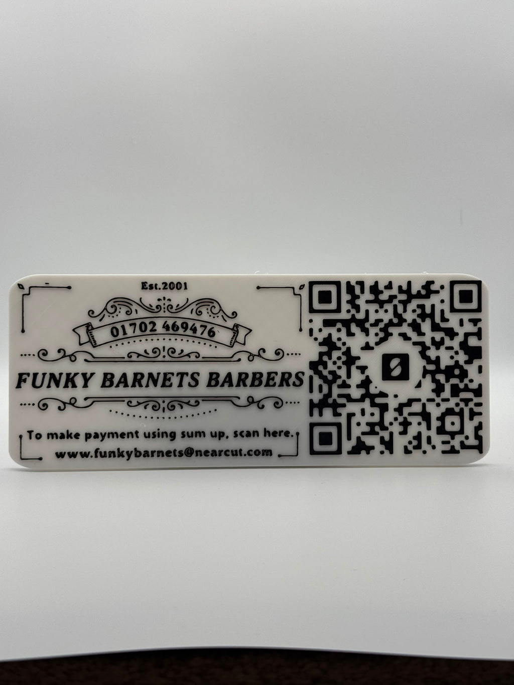 Custom 3D Printed QR Code Business Display Plaque | Scan to Pay | Social Media | Booking | NFC Style Business Sign