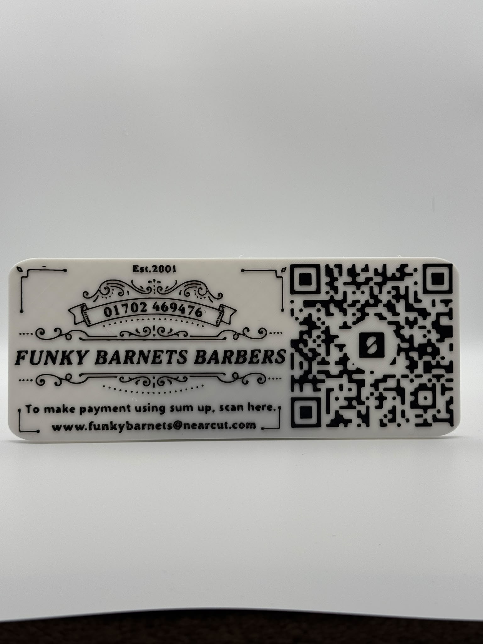 Custom 3D Printed QR Code Business Display Plaque | Scan to Pay | Social Media | Booking | NFC Style Business Sign