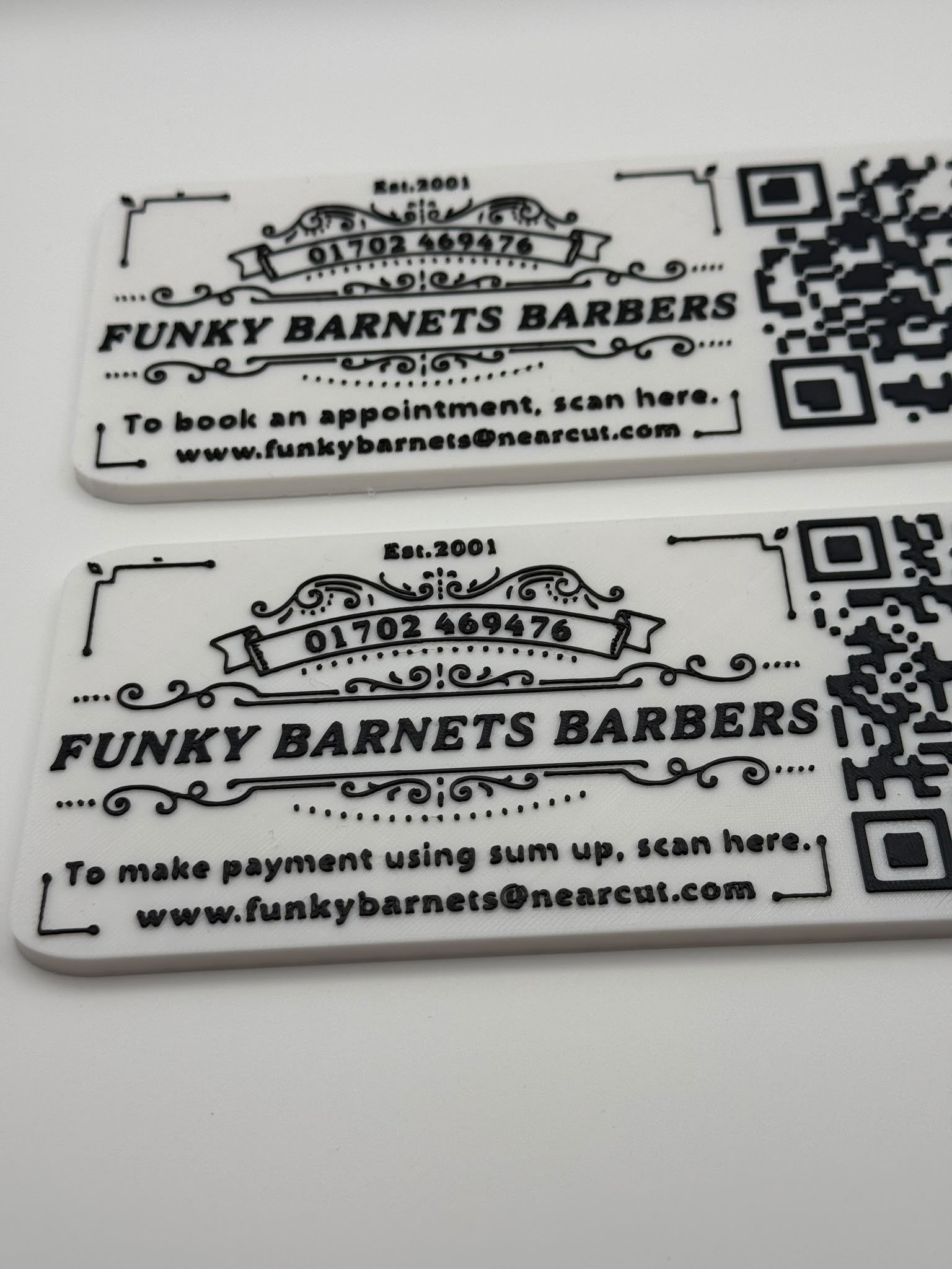 Custom 3D Printed QR Code Business Display Plaque | Scan to Pay | Social Media | Booking | NFC Style Business Sign