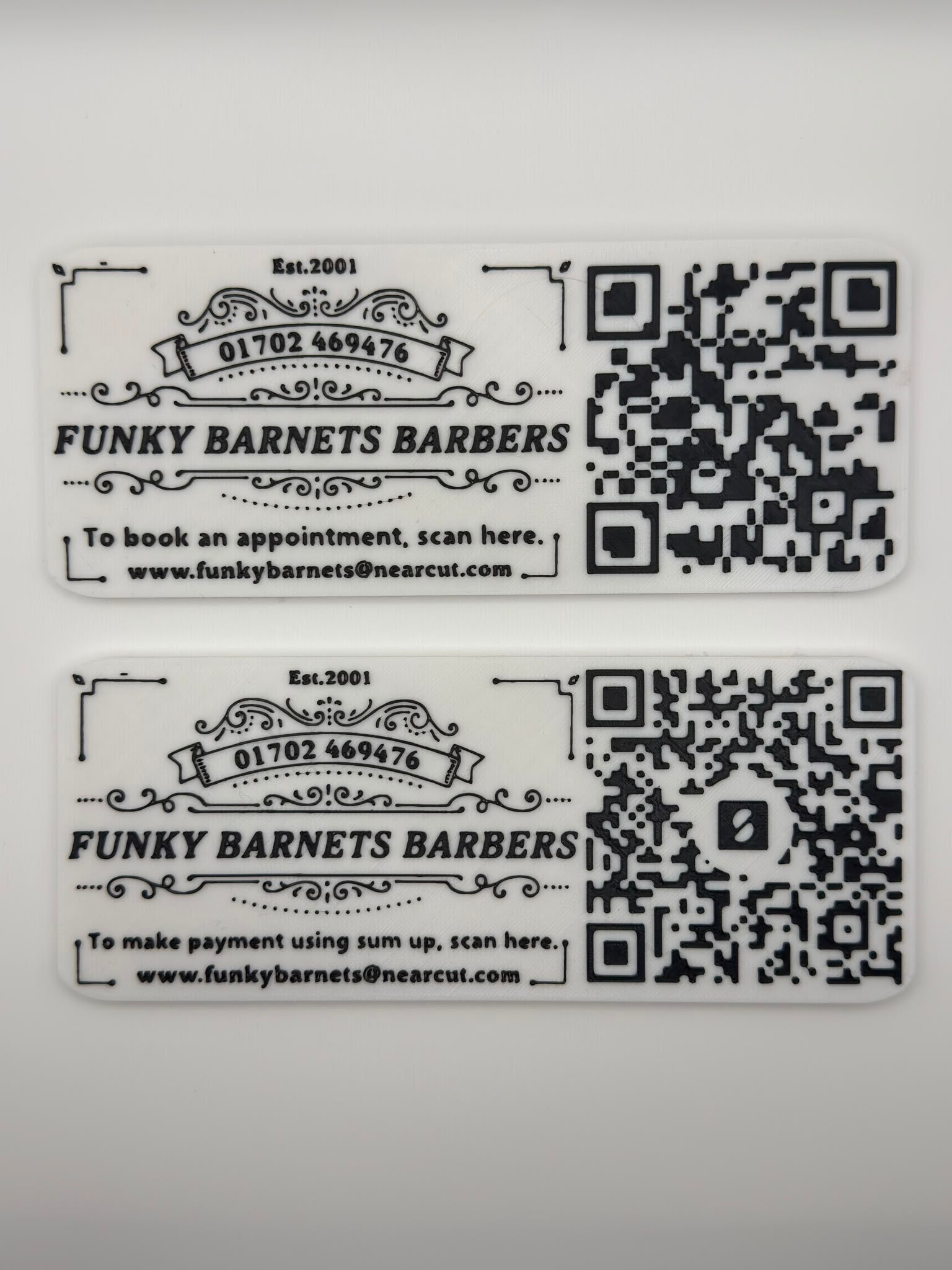 Custom 3D Printed QR Code Business Display Plaque | Scan to Pay | Social Media | Booking | NFC Style Business Sign
