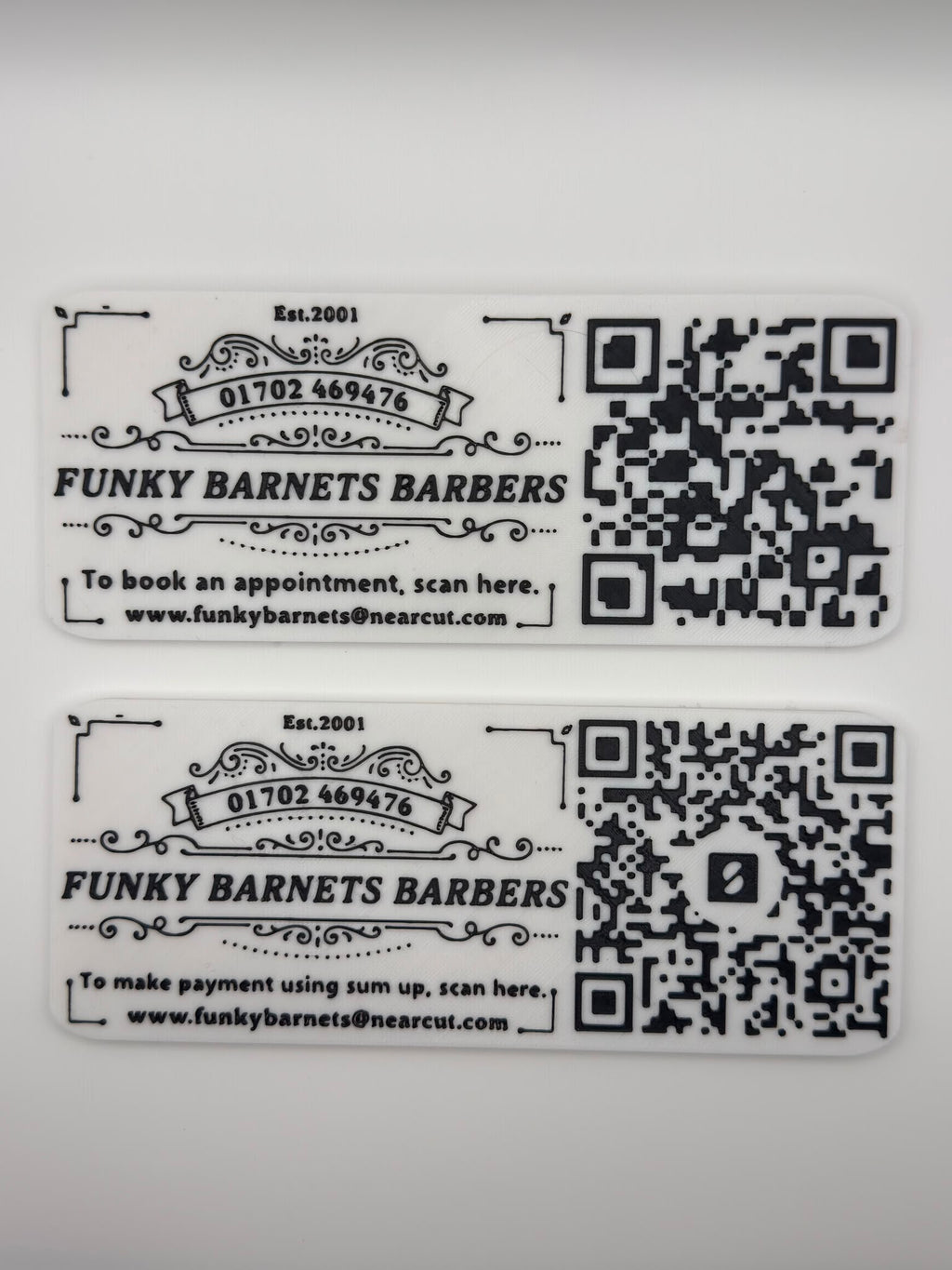 Custom 3D Printed QR Code Business Display Plaque | Scan to Pay | Social Media | Booking | NFC Style Business Sign