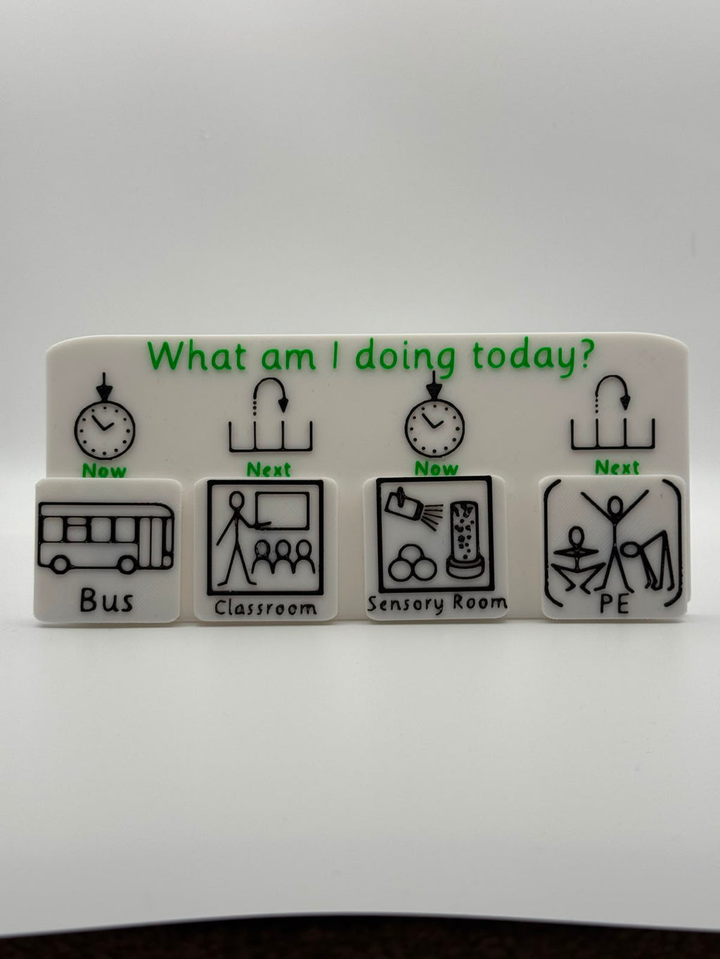 3D Printed Now and Next Visual Timetable Board with Magnetic Tiles | SEND Routine Board | Classroom and Home Visual Support