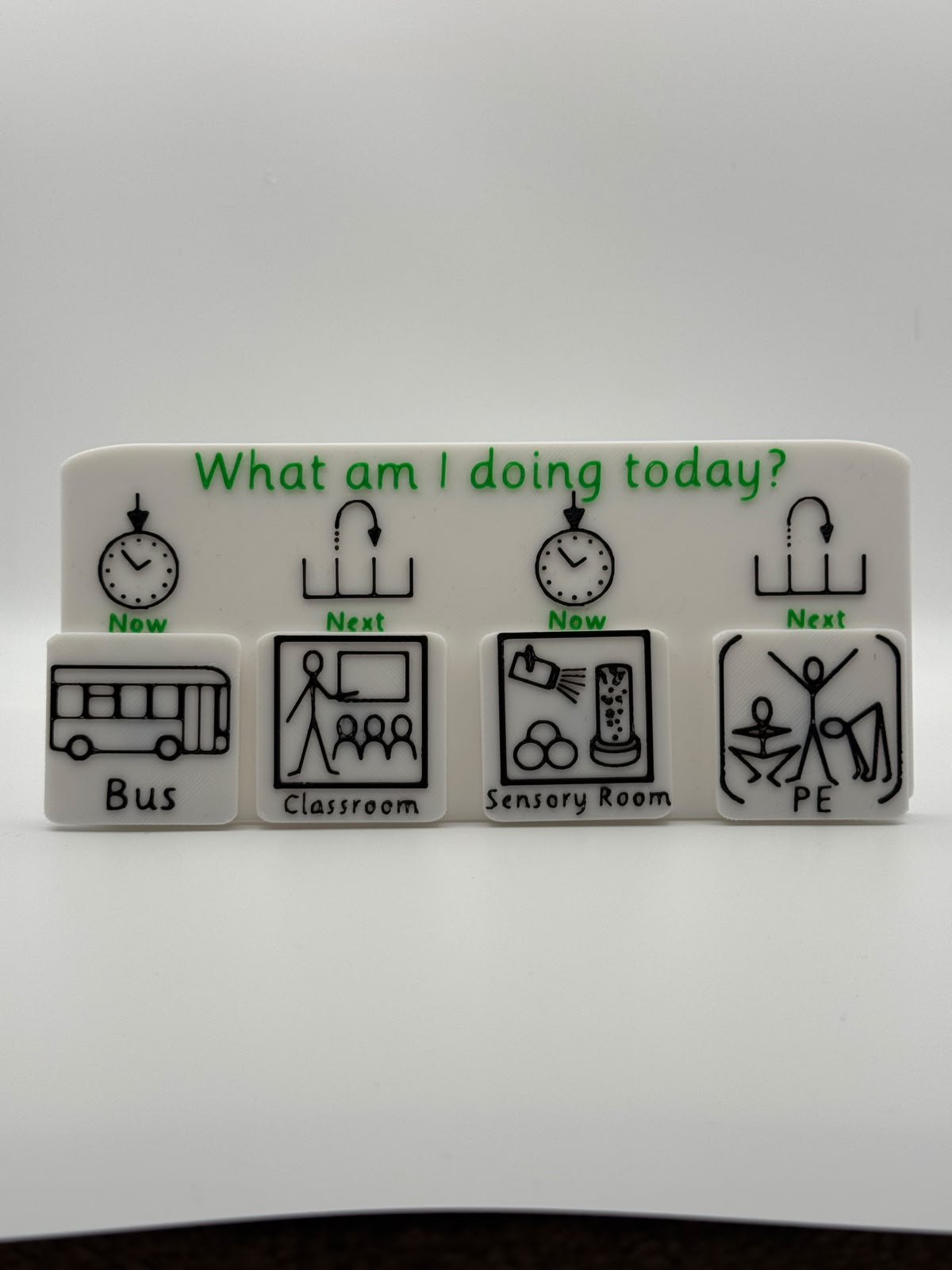 3D Printed Now and Next Visual Timetable Board with Magnetic Tiles | SEND Routine Board | Classroom and Home Visual Support