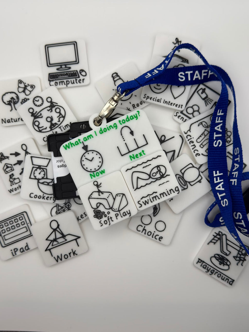 Custom Wearable Now and Next Board with Magnetic Tiles | 3D Printed SEND Visual Timetable | Portable Routine Support