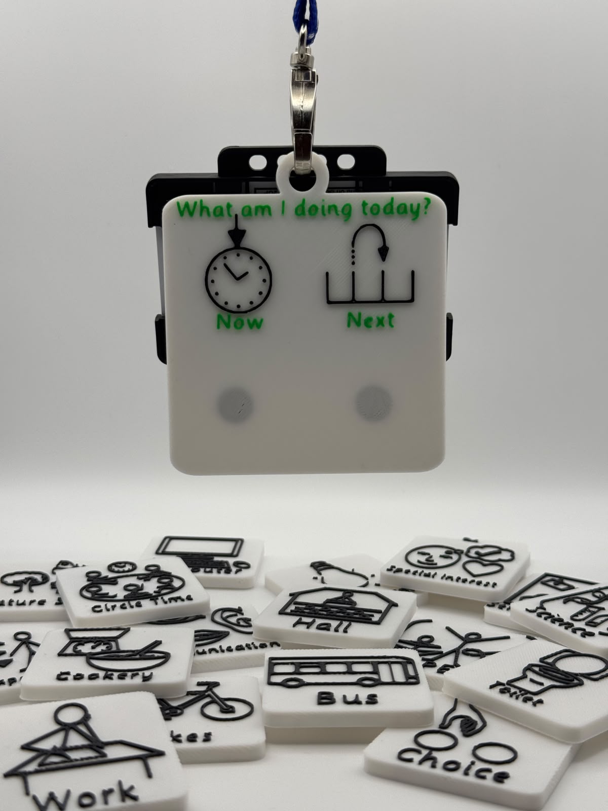 Custom Wearable Now and Next Board with Magnetic Tiles | 3D Printed SEND Visual Timetable | Portable Routine Support