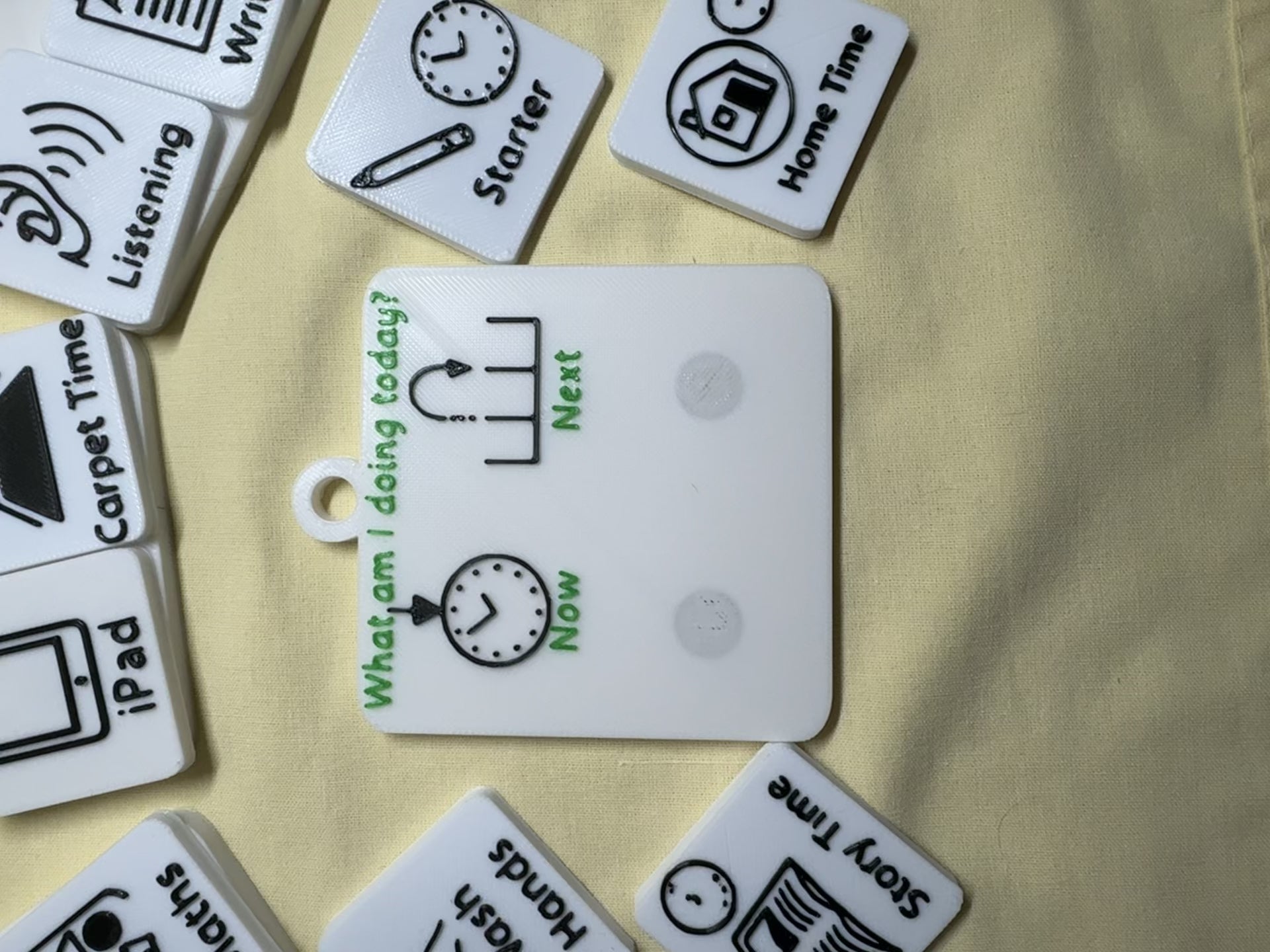 Wearable Now and Next Board with Magnetic Tiles | 3D Printed SEND Visual Timetable | Portable Routine Support